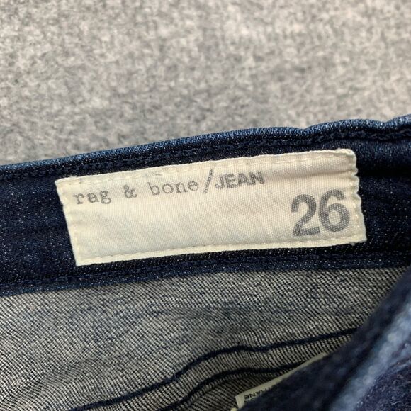 Rag & Bone Jean Womens 26 Anfield Denim Back Zip Ankle High Rise Skinny Stretch - Picture 4 of 13